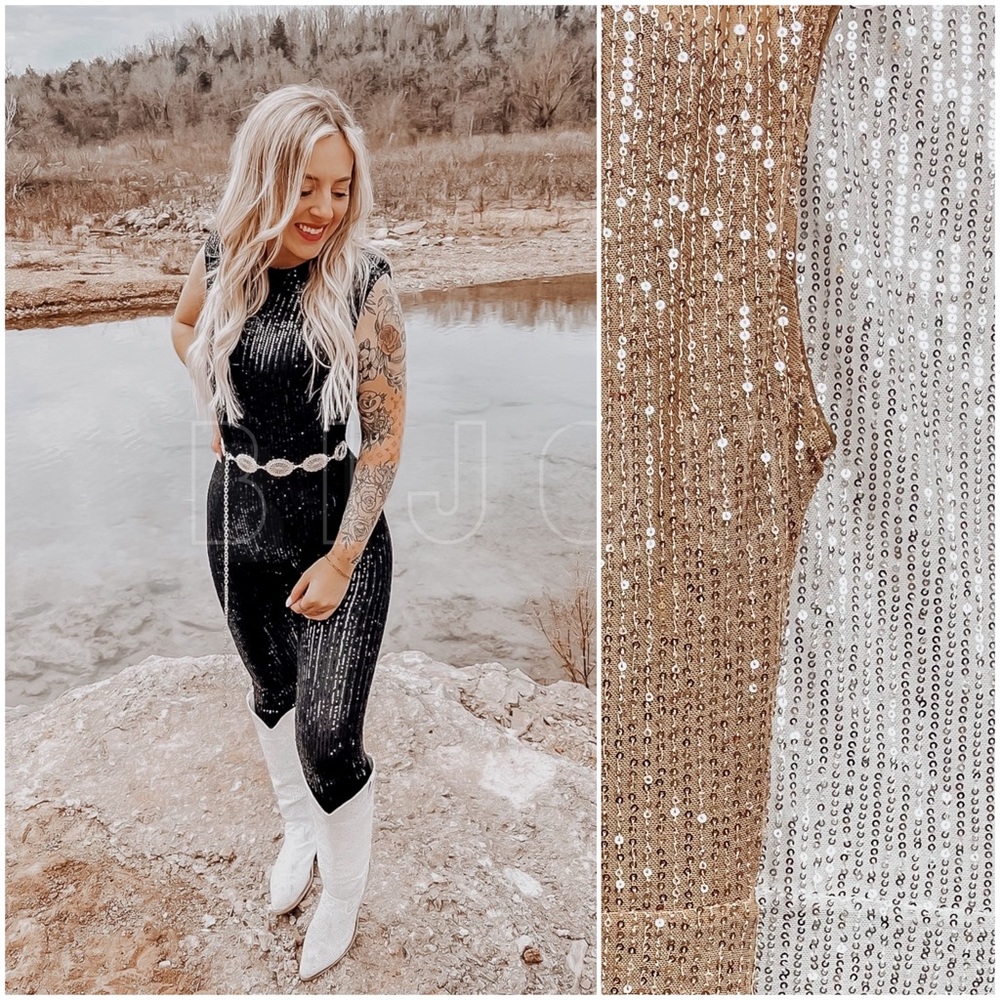 ✨Ring In The New Year Mesh Sequin Jumpsuit✨
